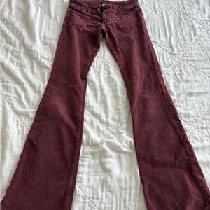 Burgundy Flare Pants